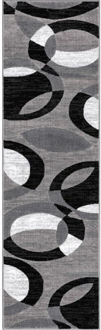 Well Woven Dulcet Bingo Grey Modern Geometric 2'7" x 9'10" Runner Rug