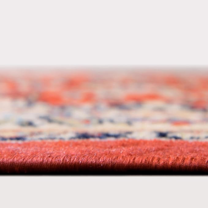 Rugs.com Yasmin Collection Rug – 9' x 12' Terracotta Medium Rug Perfect for Living Rooms, Large Dining Rooms, Open Floorplans