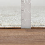LUXE WEAVERS Geometric Swirl Cream 6x9 Area Rug High Low Modern Carpet