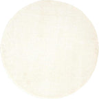 Unique Loom Solo Collection Area Rug - Calabasas (6' 1" Round, Snow White)