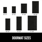 GORILLA GRIP Waterproof Traffic Guard Door Mat, 2 Pack Heavy Duty Entryway Mats, Strong Rubber Back Commercial Utility Rugs for Office Hallway, Garage Floor and Home, Low Profile Carpet, 29x17, Black