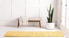 Unique Loom Davos Shag Collection Area Rug - Solid (2' 2" x 8' Runner, Sun Yellow)