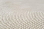 Revival Rugs Stripe 3'11"x6'1" Machine Washable Area Rug for Kitchen Bedroom - 100% Recycled Oeko-TEX Certified, Medium Pile, Beige, Cream