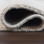Hand Knotted Loom Wool ECO-Friendly Area Rugs - 8'x8', Octagon, Beige Color, Solid Plain Design, High Pile Thick Handmade Anti Skid Area Rugs for Living Room, Bed Room (L00111)