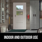 GORILLA GRIP 100% Waterproof All-Season WeatherMax Doormat US Designed Natural Rubber, Stain and Fade Resistant, Low Profile Indoor Outdoor Door Mats, Easy Clean Patio Mat, 17x29, Green Palm