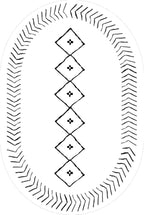 Simple Black and White Geometric Texture Bordered Area Rug 5x8 for Living Room Bedroom Dining Room Soft Washable Anti Slip Floor Mats Doormat Modern Minimalist Large Carpet Cozy Indoor Oval Rugs