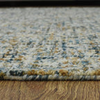 Hand Tufted Wool ECO-Friendly Area Rugs - 5'x8', Rectangle Shape, Blue & Beige, Solid Plain Design, High Pile Thick Handmade Area Rugs for Living Room, Bed Room (KWC111)