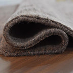 Hand Knotted Loom Wool ECO-Friendly Area Rugs - 10'x10', Octagon, Brown Color, Solid Plain Design, High Pile Handmade Anti Skid Area Rugs for Living Room, Bed Room (L00111)