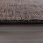 Hand Knotted Loom Wool ECO-Friendly Area Rugs - 6'x6', Octagon, Brown Color, Solid Plain Design, High Pile Thick Handmade Anti Skid Area Rugs for Living Room, Bed Room (L00111)