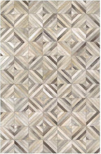 Premium Diamond Patterned Rugs, Leather Area Rug, Luxury Non Slip, Floor Accent for Dining Room, Living Room, Entryway, Elegant Collection Indoor Carpet, Color: Grey, Size: 8X10 ft