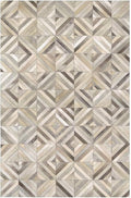 Premium Diamond Patterned Leather Area Rug - 2.5X8 ft - Grey - Luxury Non Slip Floor Accent for Dining Room, Living Room, Entryway, Elegant Collection Indoor Carpet