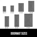 GORILLA GRIP Waterproof Traffic Guard Door Mat, 2 Pack Heavy Duty Entryway Mats, Strong Rubber Back Commercial Rugs for Office Hallway, Garage Floor and Home, Low Profile Carpet, 35x23, Light Gray