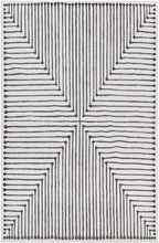 GLN Rugs Contemporary Collection - Machine Washable Area Rug, Contemporary Washable, Non Slip, Low Pile Chenille Rug, Living Room, Bedroom, Kitchen Rug (5' x 7' Black Beige)