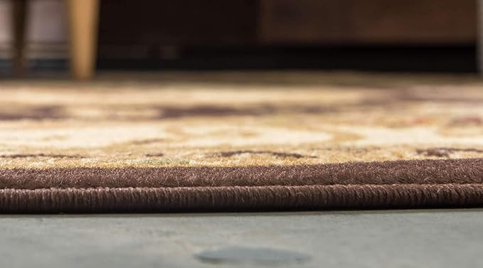 Unique Loom Versailles Collection Traditional Classic Floral Motif Area Rug (2' 7 x 10' 0 Runner, Brown/ Ivory)