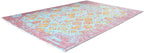 Alfa Rich 7x10 Pink Orange Teal Reversible Washable Area Rugs for Living Room Bedroom Kitchen Rug
