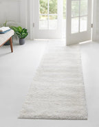 Unique Loom Solo Collection Area Rug - Calabasas (2' 2" x 8' Runner, Snow White)