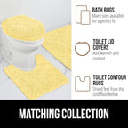 GORILLA GRIP Bath Rug Mat 36x24, Thick Soft Absorbent Chenille, Quick Dry Microfiber Mats, Rubber Backing Washable Shower Floor Rugs, Bathmat Runner, US Designed Bathroom Home Decor Accessories Yellow