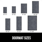 GORILLA GRIP Waterproof Traffic Guard Door Mat, 59x24, Heavy Duty Entryway Mats, Strong Rubber Back Commercial Rugs for Office Hallway, Garage Floor and Home, Low Profile Carpet Runner, Charcoal Gray