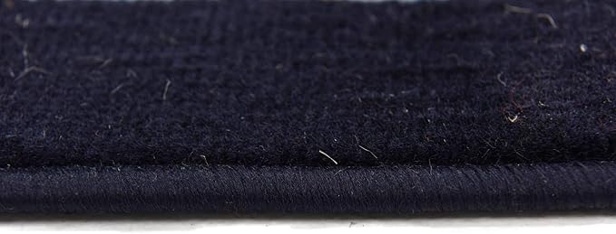 Unique Loom Espahan Collection Area Rug - Cape Cod (7' 10" Square, Navy Blue/ Black)