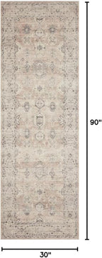 Loloi Hathaway Collection HTH-03 Java/Multi 2'-6" x 7'-6", .25" Thick Runner Rug, Soft, Durable, Printed, Modern, Low Pile, Non-Shedding, Easy Clean, Living Room Rug