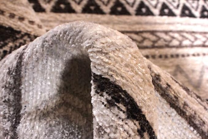 Alfa Rich 3x5 White Black Gray Washable Area Rugs for Living Room Bedroom Kitchen Decor Runner