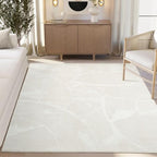 Abani Zen 5' x 8' Cream Rug – Neutral Brush Stroke Sandbrush Design, Soft Area Rug for Living Room & Bedroom, Durable & Easy to Clean