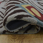 Rugsotic Carpets Hand Tufted Wool ECO-Friendly Area Rugs - 3'x5', Rectangle Shape, Camel, Floral Modern Design, High Pile Thick Handmade Anti Skid Area Rugs for Living Room, Bed Room (K00219)