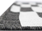 Unique Loom Outdoor Striped Collection Area Rug - Striped (2' x 8' Runner Charcoal/Ivory)