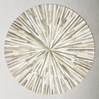 Faux Cowhide Round Area Rug | Non-Slip Leather Floor Carpet for Living Room, Bedroom, and Home Décor | Modern Stylish Accent Rug(Beige_10x10)