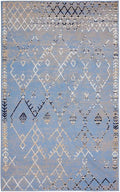Furnish my Place Trellis Pattern Rug - 5 ft. x 8 ft, Light Blue, Bohemian Rug with Transitional Design