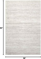 SAFAVIEH Area Rug 3x5 - Adirondack Collection - Ivory & Silver, Modern Ombre Design, Non Shedding & Easy to Clean, Ideal for Living Room, Bedroom, Office, Dining Space (ADR113B)