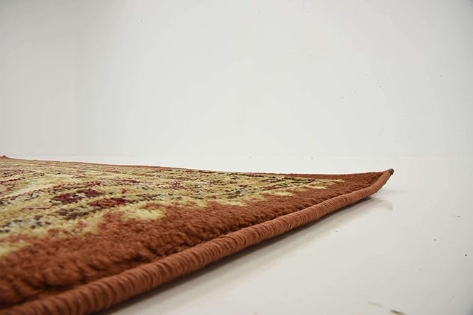Unique Loom Voyage Collection Traditional Oriental Classic Intricate Design Area Rug (5' 0 x 8' 0 Rectangular, Terracotta/Ivory)