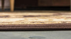 Rugs.com Chateau Collection Rug – 8 Ft Round Brown Medium Rug Perfect for Kitchens, Dining Rooms
