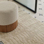Revival Rugs Shell 2'7"x9' Machine Washable Runner Rug for Hallway Entryway - 100% Recycled Oeko-TEX Certified, Medium Pile, Beige, Cream