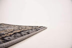 Unique Loom Taftan Collection Border Geometric Tribal Inspired Design Area Rug (2' 2 x 8' 2 Runner, Gray/ Black)