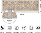 Moroccan Trellis Hallway Runner Rug Non-Slip Washable Geometric Standing Mats Anti-Fatigue Long Farmhouse Kitchen Mat Soft Low-Pile Distressed Area Rugs for Bathroom,Bedroom,Laundry 2' X 4.3'