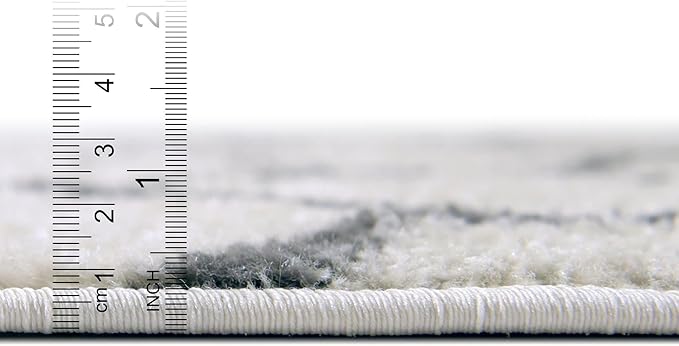 Rugs.com Lattice Frieze Collection Rug – 2' x 3' Ivory Medium Rug Perfect for Living Rooms, Large Dining Rooms, Open Floorplans