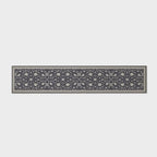 EVERGRACE Hallyway Area Runner Rugs 2x10, Boho Floral Faux Wool Indoor Outdoor Rugs, Washable Rugs for Bedroom Dining Room Living Room Kitchen, Low Pile Floor Mat Carpet for Home Decor, Ebony Black
