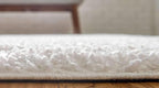 Unique Loom Davos Shag Collection Area Rug - Solid (6' 1" x 9' Rectangle, White/ Ivory)