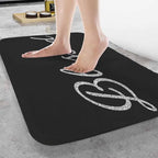Black Glitter Blessed Bath Rugs Bible Verse Blessed Microfiber Bathroom Mat Soft Plush Shaggy Shower Mat for Bathroom Fluffy Comfortable Water Absorbent Carpet Non-Slip Machine Washable 20"X30"