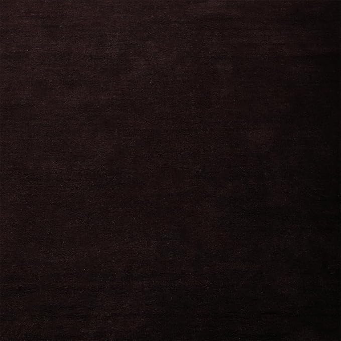Hand Knotted Loom Wool ECO-Friendly Area Rugs - 6'7''x9'10'', Rectangle, Brown Color, Solid Plain Design, High Pile Thick Handmade Anti Skid Rugs for Living Room (L00111)