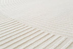 Revival Rugs Record 6'7"x9' Washable Area Rug for Living Room Bedroom - 100% Recycled Oeko-TEX Certified, Medium Pile, Beige, Cream