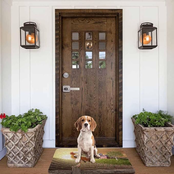 Rooster Bath Rugs for Bathroom Sunrise Rooster Hen Farm Fence Durable Flannel Bath Rug Clearance Mats for Forlaundry Room and Kitchen Decor Carpt Washable 20 X 32 Inch Mat