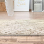Antep Rugs Palafito 6x9 Geometric Shag Diamond High-Low Pile Textured Indoor Area Rug (Beige, 6'7" x 9')