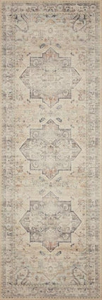 Loloi Hathaway Collection HTH-07 Multi/Ivory 5'-0" x 7'-6", .25" Thick Area Rug, Soft, Durable, Printed, Modern, Low Pile, Non-Shedding, Easy Clean, Living Room Rug