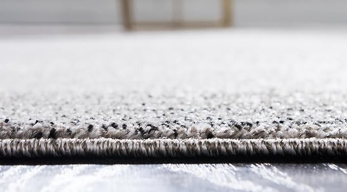 Rugs.com Angelica Collection Rug – 6 Ft Round Light Gray Medium Rug Perfect for Kitchens, Dining Rooms