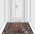 Vintage Boho Area Rugs Multicolor Ethnic Style Geometric Splicing Carpets Bedroom Living Room Kitchen Floor Mats Indoor Outdoor Non-Shedding Runner Rug Home Décor Carpet 2.6' X 5.2'