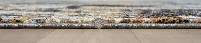 Keen Home Design Area Rugs - 8x10 Non-Shedding, Abstract Rugs for Kitchen, Living Room, Bedroom, Dining Room, Entryway - Size: 7'3" x 10'2", Multi