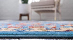 Unique Loom Espahan Collection Area Rug - Cape Cod (2' 2" x 8' 2" Runner, Blue/ Black)