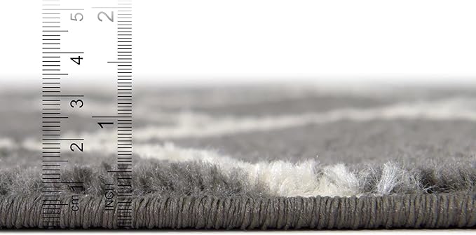 Rugs.com Lattice Frieze Collection Rug – 5' x 8' Oval Dark Gray Medium Rug Perfect for Living Rooms, Large Dining Rooms, Open Floorplans